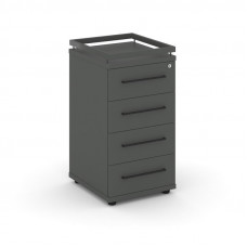 Rift Тумба приставная+рамка RF.TPR-002 Антрацит NEW/Металл Антрацит NEW/Черный Ручки 416*460*797