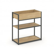 Rift Стеллаж металлический низкий приставной RF.STM-011 Тиквуд Светлый/Металл Антрацит 596*350*750