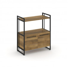 Rift Шкаф 2 ниши широкий RF.SS-22 Сандал Янтарный/Металл Черный/Черный Ручки 798*396*924