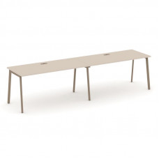 Estetica Рабочая станция 2 места ES.RS-2.4-LP Капучино/Металл Латте 3160*730*750