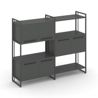 Rift Шкаф комбинированый RF.NS-004 Антрацит NEW/Металл Антрацит NEW/Черный Ручки 1576*396*1286