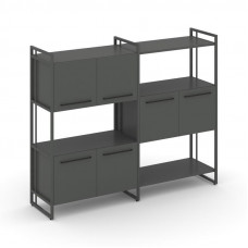 Rift Шкаф комбинированый RF.NS-004 Антрацит NEW/Металл Антрацит NEW/Черный Ручки 1576*396*1286
