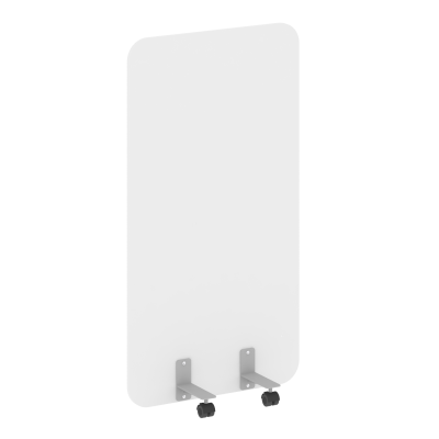 R-line Перегородка на металлических опорах, на роликах DP.R-80-150 Белый Бриллиант/Металл Серый 800*