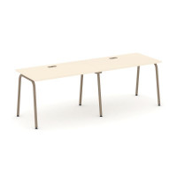 Estetica Рабочая станция 2 места ES.RS-2.2-LK Сатин/Металл Латте 2360*730*750