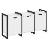 Loft Тумба на регулируемых опорах VR.L-TN-5.O Белый Бриллиант/Металл Черный 1440*460*719