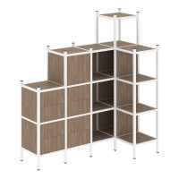 Loft Угловой внутренний стеллаж VR.L-48 Дуб Аризона/Металл Белый 1694*862*1869