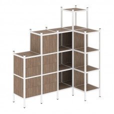 Loft Угловой внутренний стеллаж VR.L-48 Дуб Аризона/Металл Белый 1694*862*1869