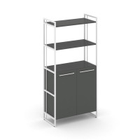 Rift Шкаф 4 ниши широкий RF.SS-44 Антрацит NEW/Металл Белый/Белый Ручки 798*396*1648