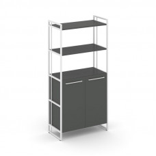 Rift Шкаф 4 ниши широкий RF.SS-44 Антрацит NEW/Металл Белый/Белый Ручки 798*396*1648