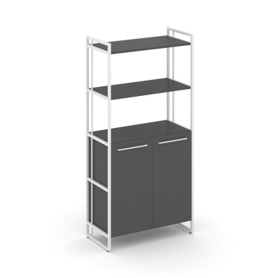 Rift Шкаф 4 ниши широкий RF.SS-44 Антрацит NEW/Металл Белый/Белый Ручки 798*396*1648