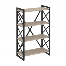 Loft Стеллаж на рег. опорах-4 полки VR.L-MST.O-4.8 Дуб Аттик/Металл Черный 800*400*1280