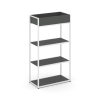 Rift Стеллаж металлический высокий приставной RF.STM-001 Антрацит NEW/Металл Белый 596*350*1250