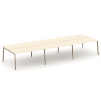 Estetica Рабочая станция 6 мест ES.D.RS-6.4-VP Сатин/Металл Латте 4740*1500*750