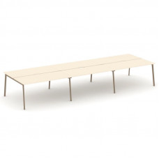 Estetica Рабочая станция 6 мест ES.D.RS-6.4-VP Сатин/Металл Латте 4740*1500*750