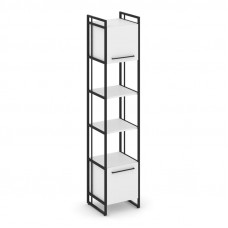 Rift Шкаф 5 ниш узкий RF.SU-54 (U) Белый Бриллиант/Металл Черный/Черный Ручки 420*396*2010