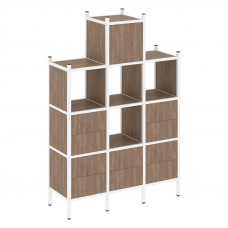 Loft Прямой стеллаж VR.L-18 Дуб Аризона/Металл Белый 1278*446*1869