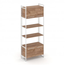 Rift Шкаф 5 ниш широкий RF.SS-54 Дуб Табак/Металл Белый/Белый Ручки 798*396*2010