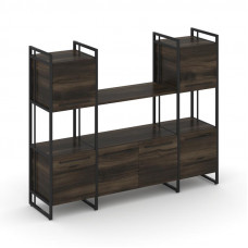 Rift Шкаф комбинированый RF.NS-002 Дуб Мали/Металл Черный/Черный Ручки 1598*396*1286