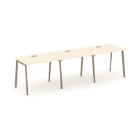 Estetica Рабочая станция 3 места ES.RS-3.1-LP Сатин/Металл Латте 2940*730*750