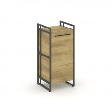 Rift Шкаф 2 ниши узкий RF.SU-21 (R) Дуб Винченцо/Металл Антрацит/Черный Ручки 420*396*924