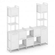 Rift Шкаф комбинированый RF.NS-001 Белый Бриллиант/Металл Белый/Белый Ручки 2020*396*2010