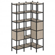 Loft Угловой внутренний стеллаж VR.L-35 Дуб Аттик/Металл Черный 1278*862*2280