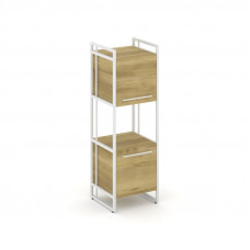 Rift Шкаф 3 ниши узкий RF.SU-33 (U) Дуб Винченцо/Металл Белый/Белый Ручки 420*396*1286