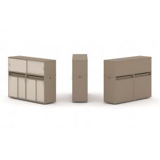 Estetica Набор №6. Тумба двойная+низкая надставка ES.NB.2N-6 Латте/Капучино 1500*410*1135