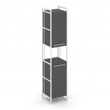 Rift Шкаф 5 ниш узкий RF.SU-52 (U) Антрацит NEW/Металл Белый/Белый Ручки 420*396*2010