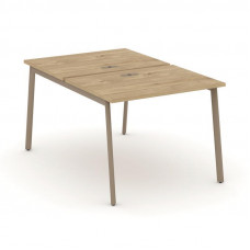 Estetica Рабочая станция 2 места ES.D.RS-2.1-LP Тиквуд Светлый/Металл Латте 980*1500*750