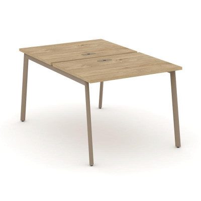 Estetica Рабочая станция 2 места ES.D.RS-2.1-LP Тиквуд Светлый/Металл Латте 980*1500*750