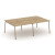 Рабочая станция на 4 места Эстетика ES.D.RS-4.2-LK 2360*1500*750 Тиквуд Светлый/Металл Латте Рабочая станция на 4 места Эстетика ES.D.RS-4.2-LK 2360*1500*750 Тиквуд Светлый/Металл Латте
