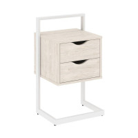 Loft Тумба приставная VR.L-PY2 Денвер Светлый/Металл Белый 450*409*792