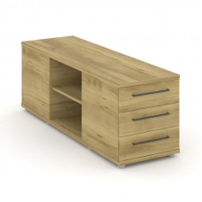 Rift Тумба опорная/приставная RF.TOPD-001 Дуб Винченцо/Черный Ручки 1232*450*523