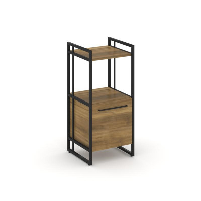 Rift Шкаф 2 ниши узкий RF.SU-22 (R) Сандал Янтарный/Металл Черный/Черный Ручки 420*396*924