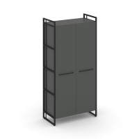 Rift Шкаф 4 ниши широкий RF.SS-41 Антрацит NEW/Металл Черный/Черный Ручки 798*396*1648