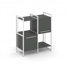 Rift Шкаф комбинированый RF.NS-005 Антрацит NEW/Металл Белый/Белый Ручки 820*396*924