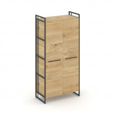 Rift Шкаф 4 ниши широкий RF.SS-41 Тиквуд Светлый/Металл Антрацит/Черный Ручки 798*396*1648