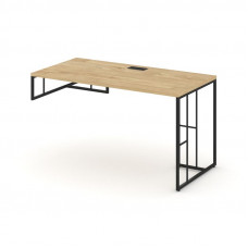 Rift Стол письменный для опорной тумбы левый RF.SPOT-014 (L) Тиквуд Светлый/Металл Черный 1580*700*7