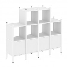 Loft Прямой стеллаж VR.L-16 Белый Бриллиант/Металл Белый 1694*446*1458