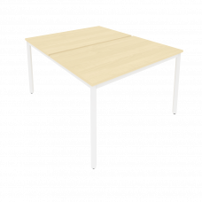 Slim Рабочая станция на металлокаркасе С.СП-4.3 Клен/Металл Белый 1180*1475*750