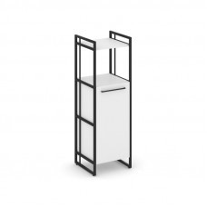 Rift Шкаф 3 ниши узкий RF.SU-32 (L) Белый Бриллиант/Металл Черный/Черный Ручки 420*396*1286