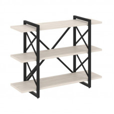 Loft Стеллаж на рег. опорах-3 полки VR.L-MST.O-3.8V Денвер Светлый/Металл Черный 1200*400*910