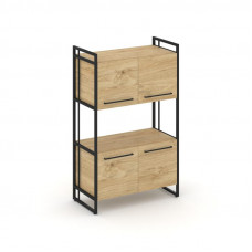 Rift Шкаф 3 ниши широкий RF.SS-33 Тиквуд Светлый/Металл Черный/Черный Ручки 798*396*1286