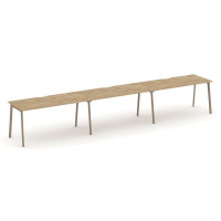 Estetica Рабочая станция 3 места ES.RS-3.4-VP Тиквуд Светлый/Металл Латте 4740*730*750