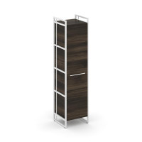 Rift Шкаф 4 ниши узкий RF.SU-41 (L) Дуб Мали/Металл Белый/Белый Ручки 420*396*1648