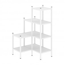 Loft Угловой внутренний стеллаж VR.L-36 Белый Бриллиант/Металл Белый 862*862*1458