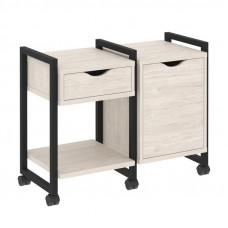 Loft Тумба на колесных опорах VR.L-TN-3.K Денвер Светлый/Металл Черный 970*460*767