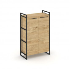 Rift Шкаф 3 ниши широкий RF.SS-31 Тиквуд Светлый/Металл Черный/Черный Ручки 798*396*1286