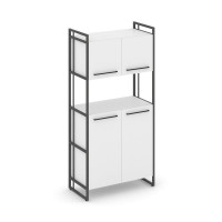 Rift Шкаф 4 ниши широкий RF.SS-42 Белый Бриллиант/Металл Антрацит/Черный Ручки 798*396*1648